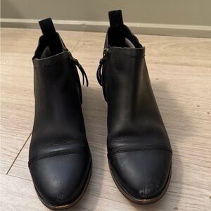 Black Leather Women’s Ankle Boots